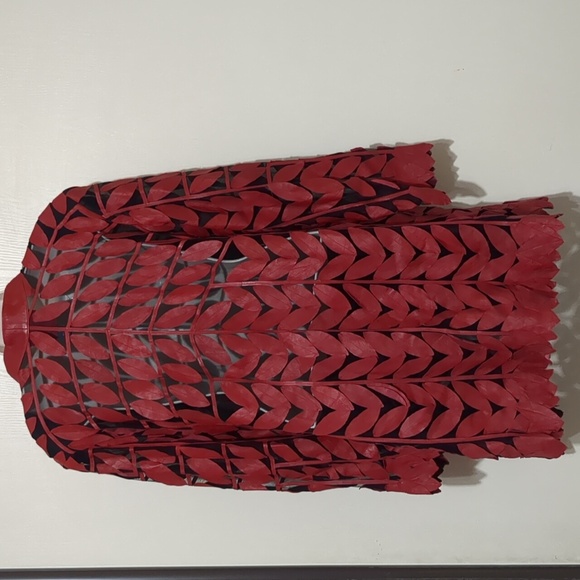 Stillman Studio New York Vintage Red Coat cut out size XL - Picture 3 of 12